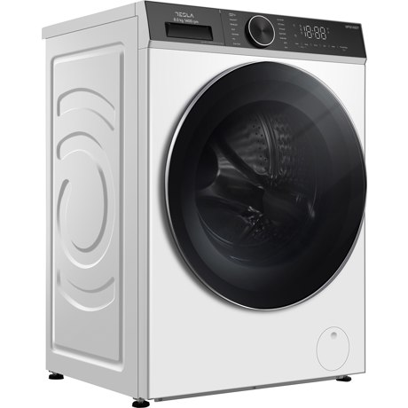 Masina de spalat rufe Tesla WF91480T, 9 kg, 1400 RPM, Clasa A, BLDC Inverter, 14 programe, Smart Wash, Drum Clean, Honeycomb Drum, Delay Start, Adaugare rufe, Control Touch, LED alb, Alb